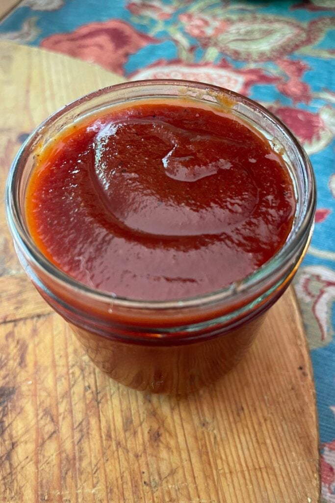Mason Jar with Homemade BBQ Sauce Recipe 