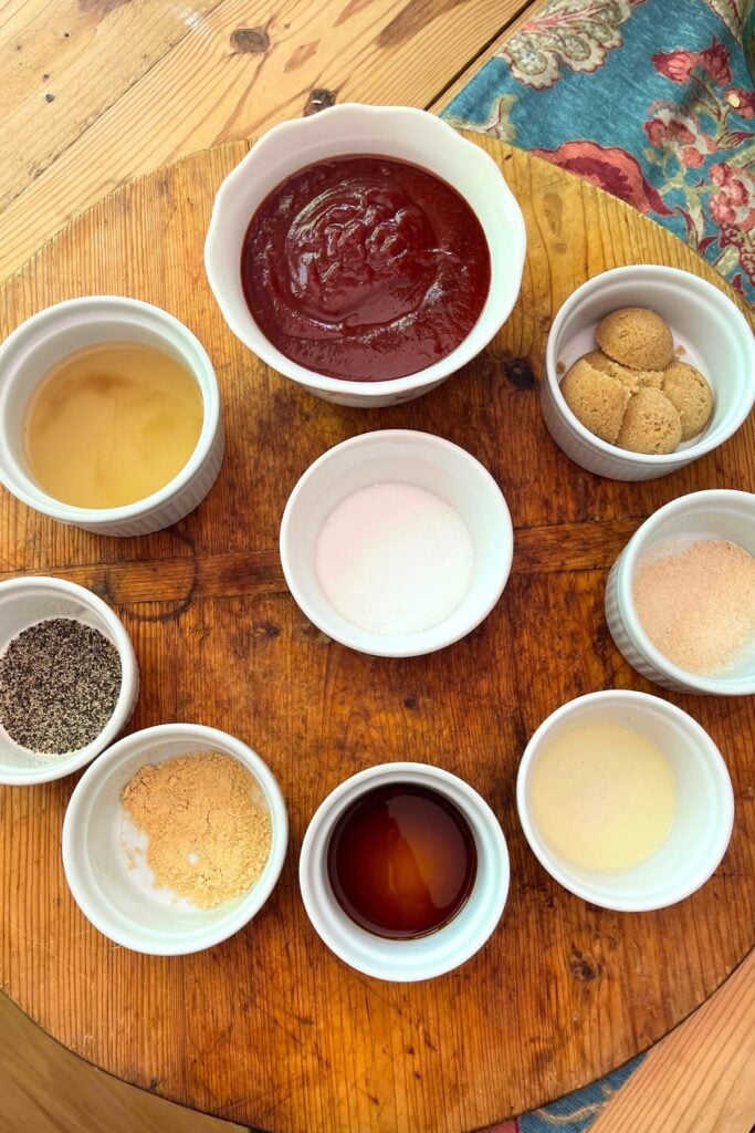 Ingredients for Homemade BBQ Sauce Recipe 