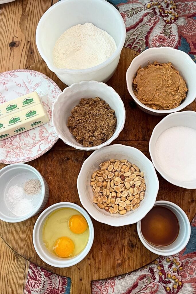 Ingredients for Peanut Butter Cookies Recipe 