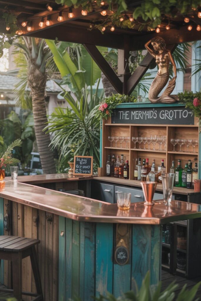 Mermaid Cocktail Garden Bar - Garden Decor Ideas 