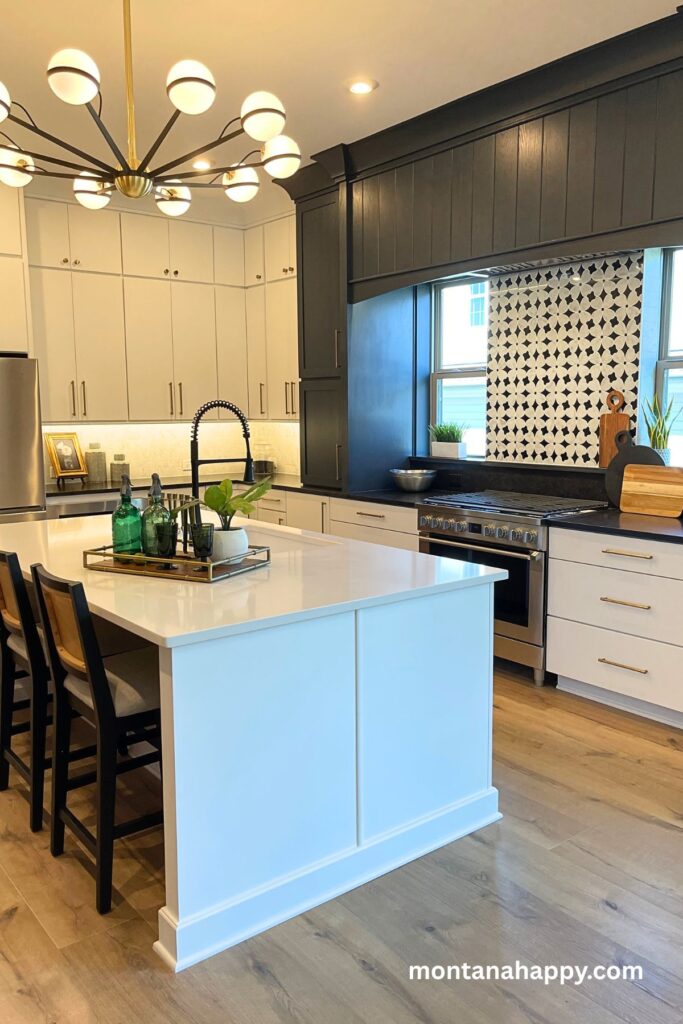 Designer Home Decor Ideas - Dark and White Home Decor Kitchen