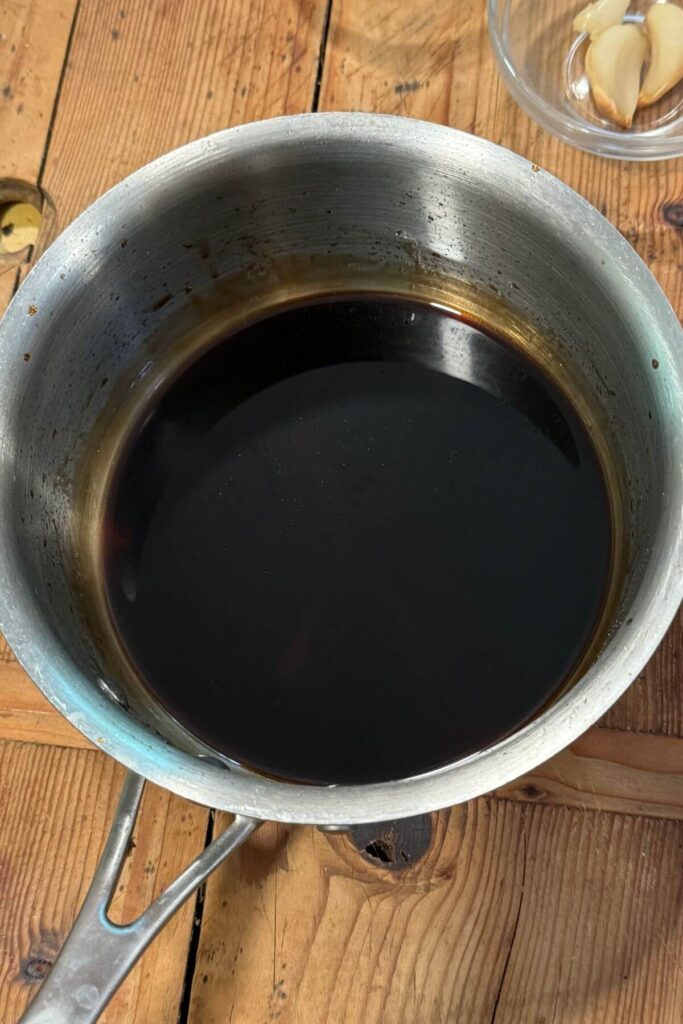 Photo of Balsamic Vinegar and Sugar in a Pan 