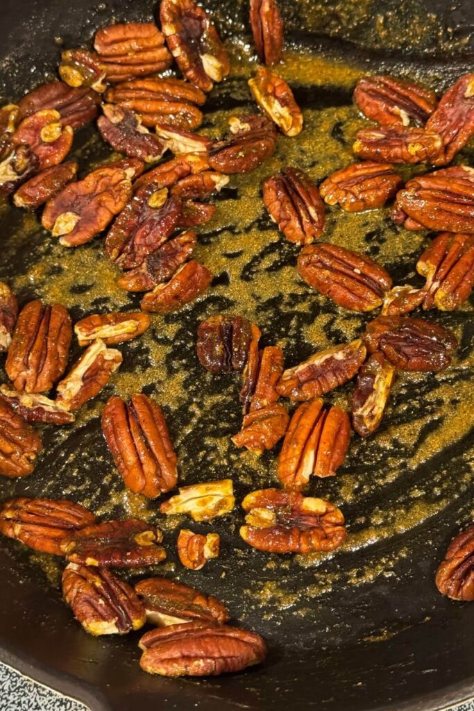 Curried Maple Pecans in a Pan 
