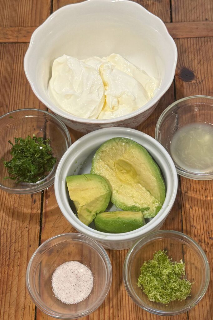 Ingredients for Avocado Lime Crema Recipe 