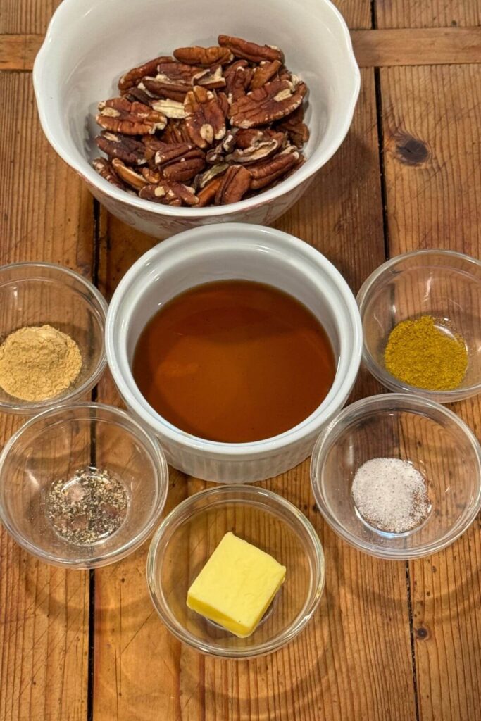 Ingredients for Curried Maple Pecans Recipes 