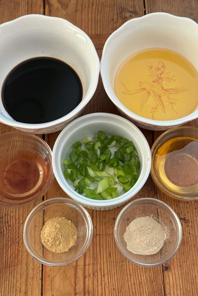 Ingredients for Honey Soy Flank Steak Marinade 