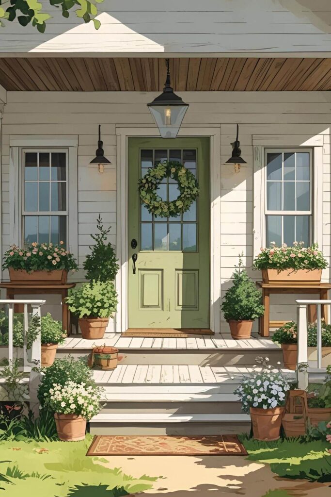 Grandma's Rule Book: Life Lessons Worth Keeping - Illustration of a farmhouse front porch
