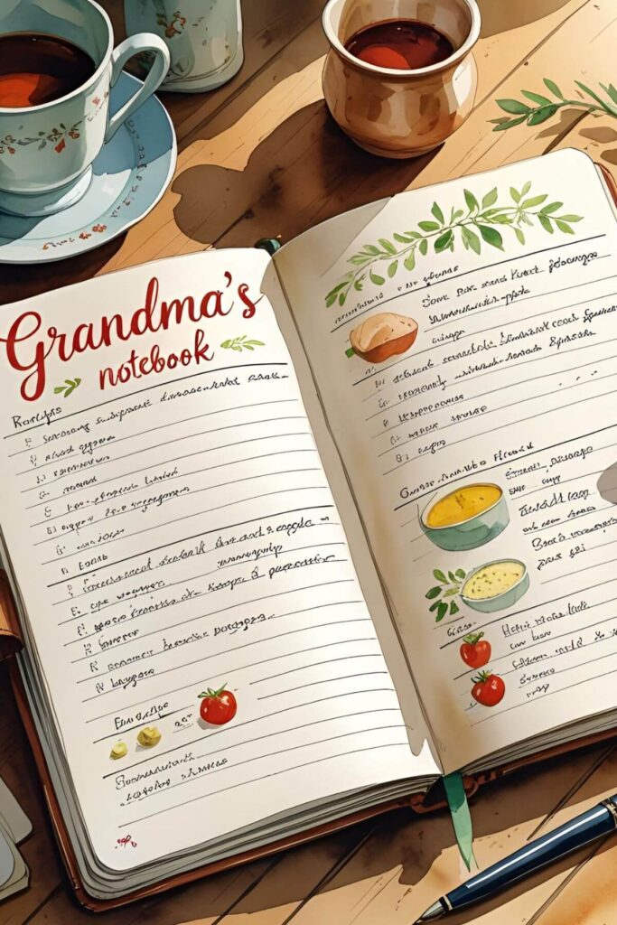 Grandmother's Rulebook: Life Lessons Worth Keeping - Illustration of Grandma's Notebook