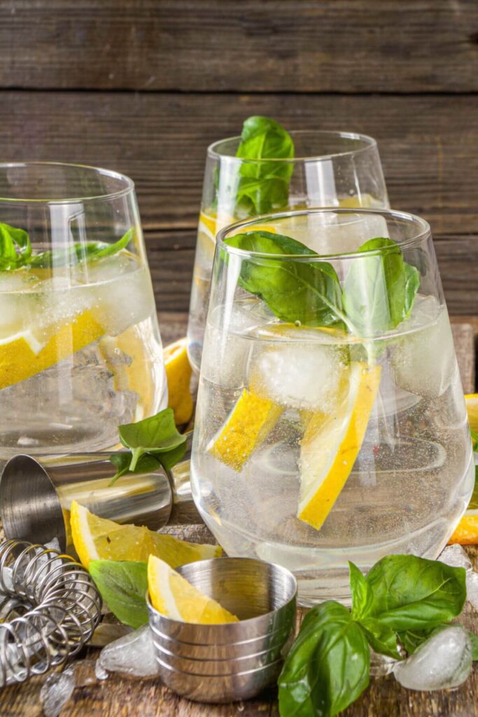 What to do with Basil Leaves - Photo of Boozy Basil Lemonade