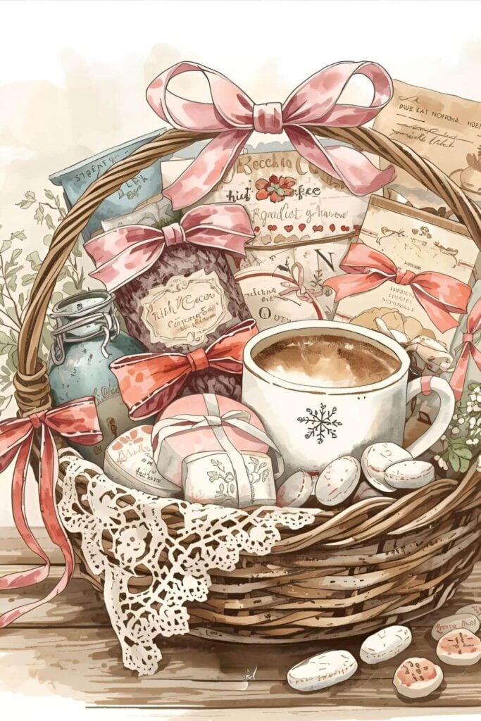 Christmas Gift Basket Ideas - Hot Chocolate Dream Basket 