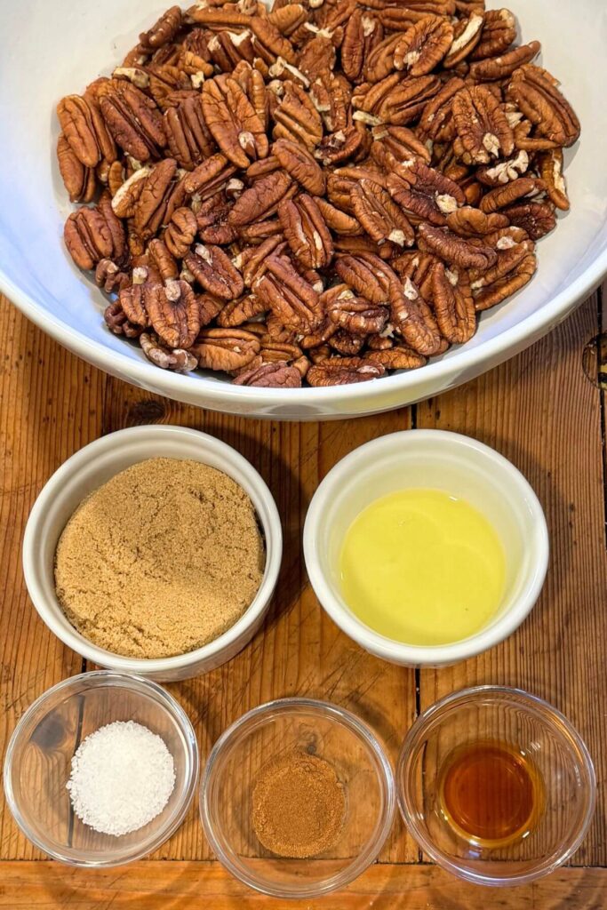 Ingredients for Pumpkin Spice Candied Pecans Recipe 