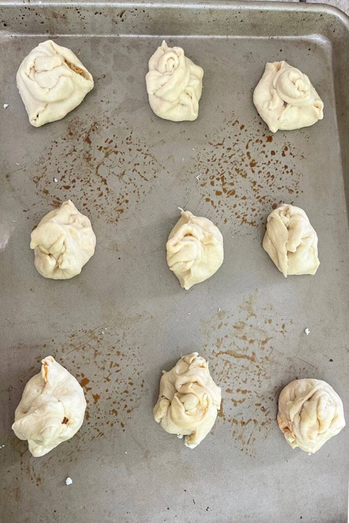 Photo of Buffalo Chicken Stuffing Mixture inside the Crescent  for Buffalo Chicken Stuffed Crescent Rolls Recipe 