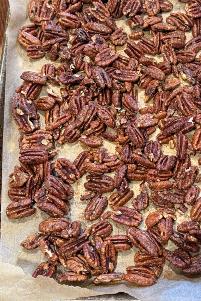 Baking Tray with Pumpkin Pie Candled Nuts Recipe 