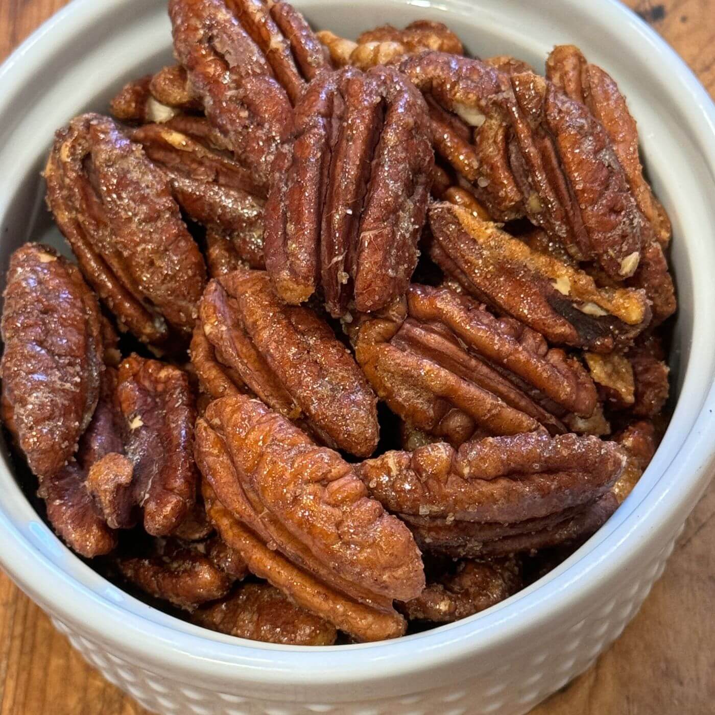 Close-Up Photo of Pumpkin Pie Candied Pecans Recipe
