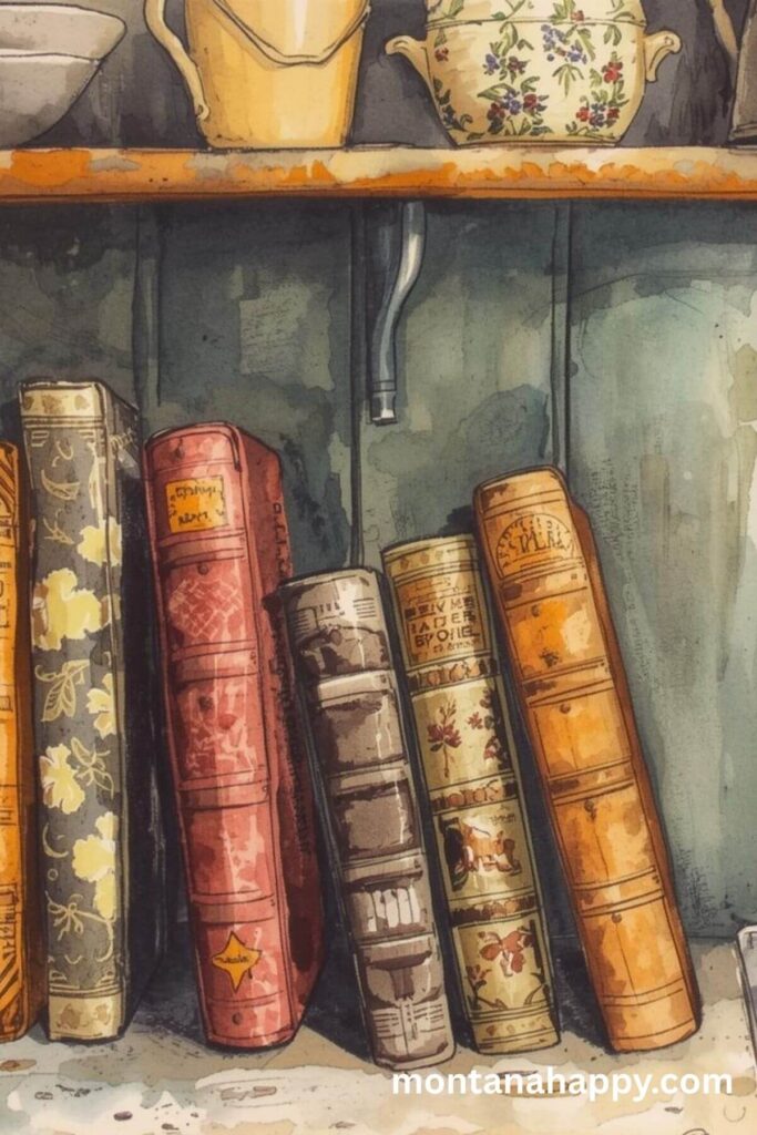 How to Romanticize Your Life - Watercolor of Cookbooks in a Kitchen 