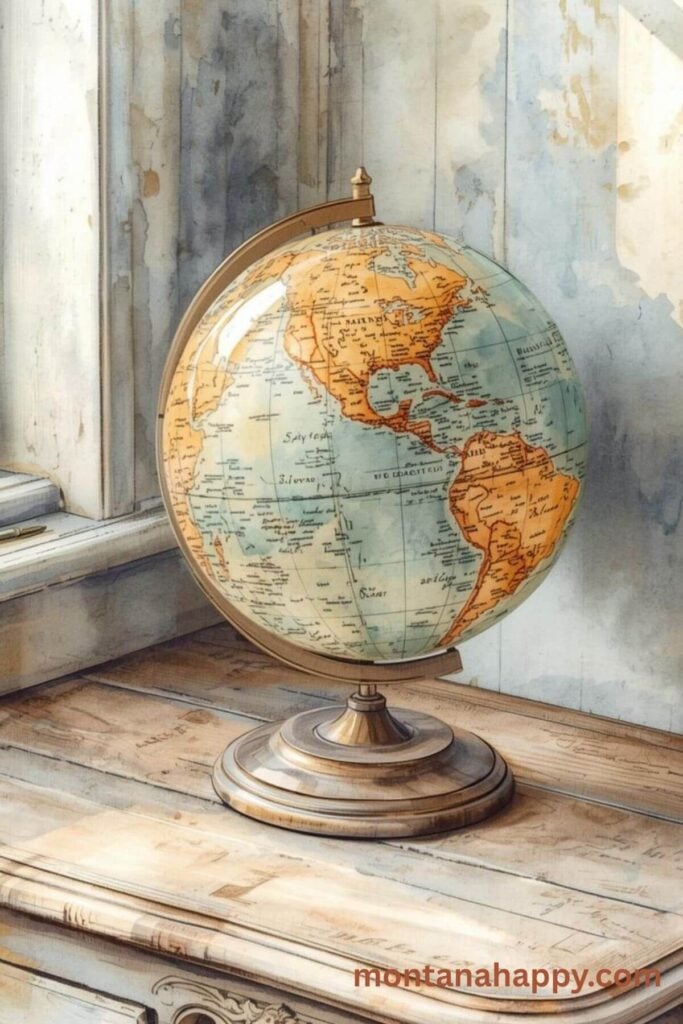 How to Romanticize Your Life - Watercolor of Globe 