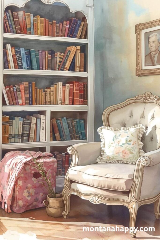 How to Romanticize Your Life - Watercolor of a Cozy Corner with a Chair 