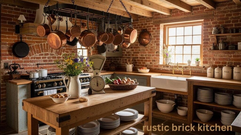 Rustic Kitchen Design Ideas - Rustic Brick Kitchen 