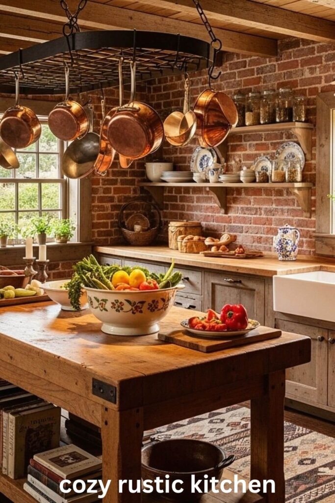 Cozy Brick and Wood Kitchen Inspiration 
