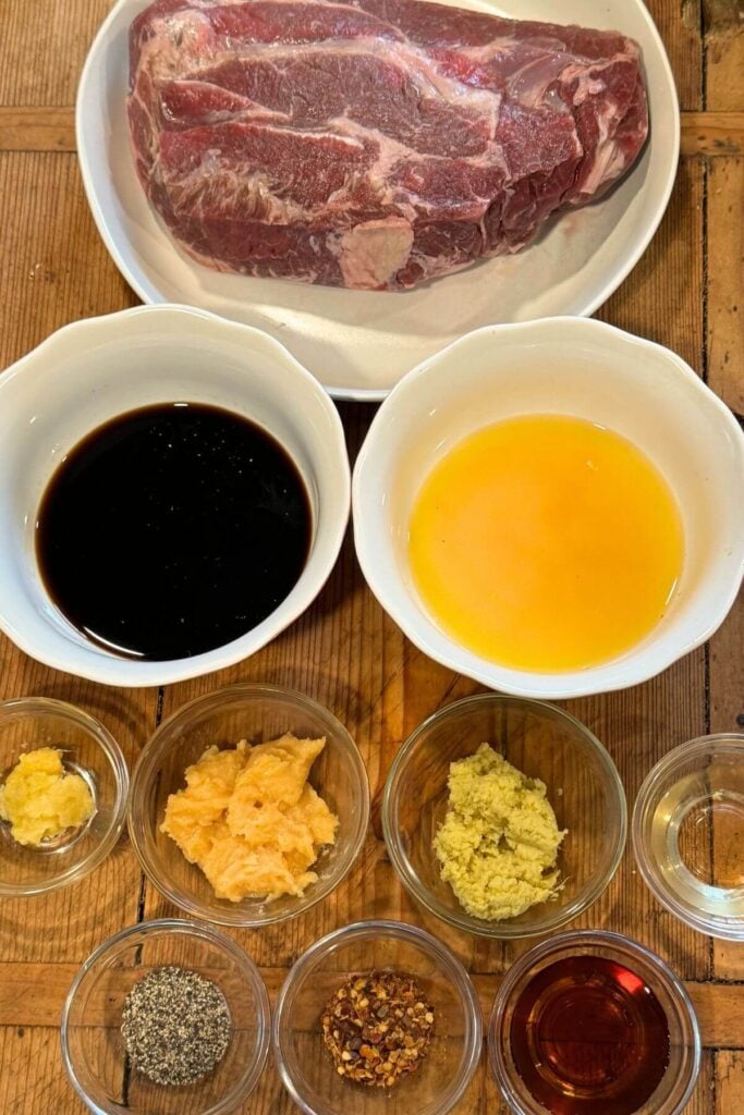 Ingredients for Orange Ginger Pot Roast Recipe 