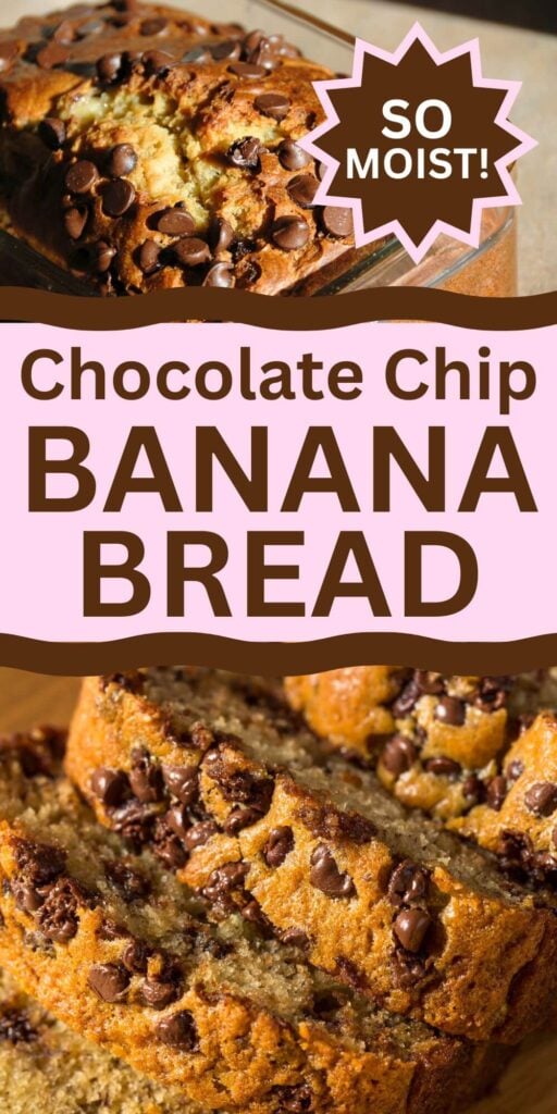 This chocolate chip banana bread recipe is a moist, fluffy, and irresistible homemade banana bread loaded with sweet ripe bananas and melty chocolate chips in every bite. Perfect for easy banana bread lovers, this cozy quick bread recipe is great for breakfast, brunch, or an afternoon treat with coffee. If you’re searching for the best chocolate chip banana bread, this classic banana bread recipe is simple to make and always turns out soft, rich, and delicious.