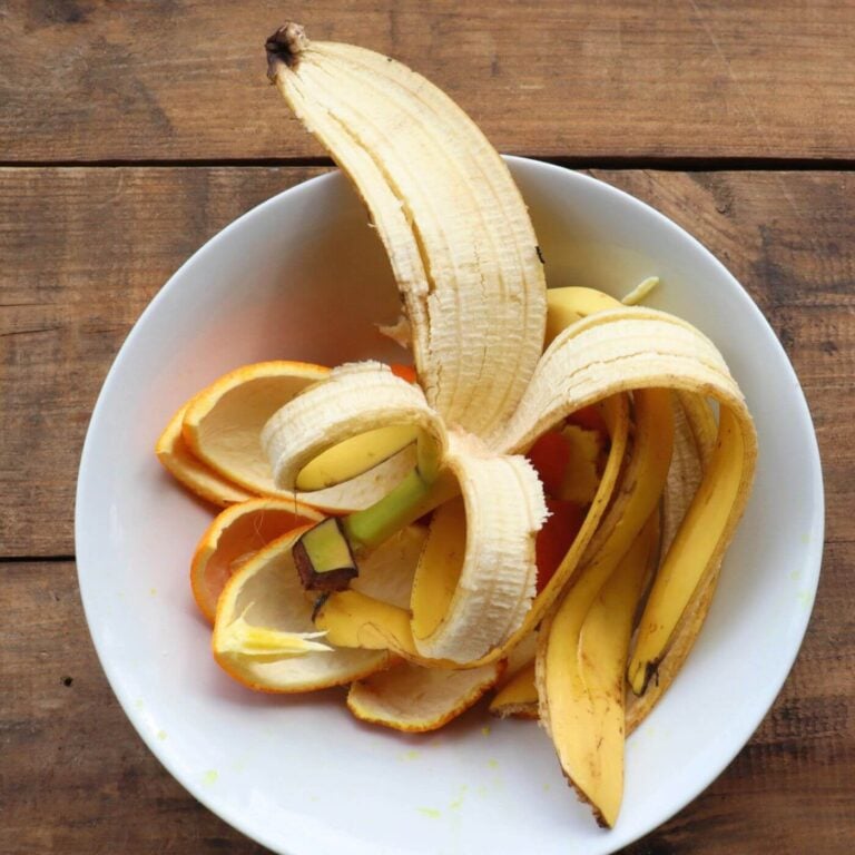 The Best Banana Peel Uses Photo of a Leftover Banana Peel
