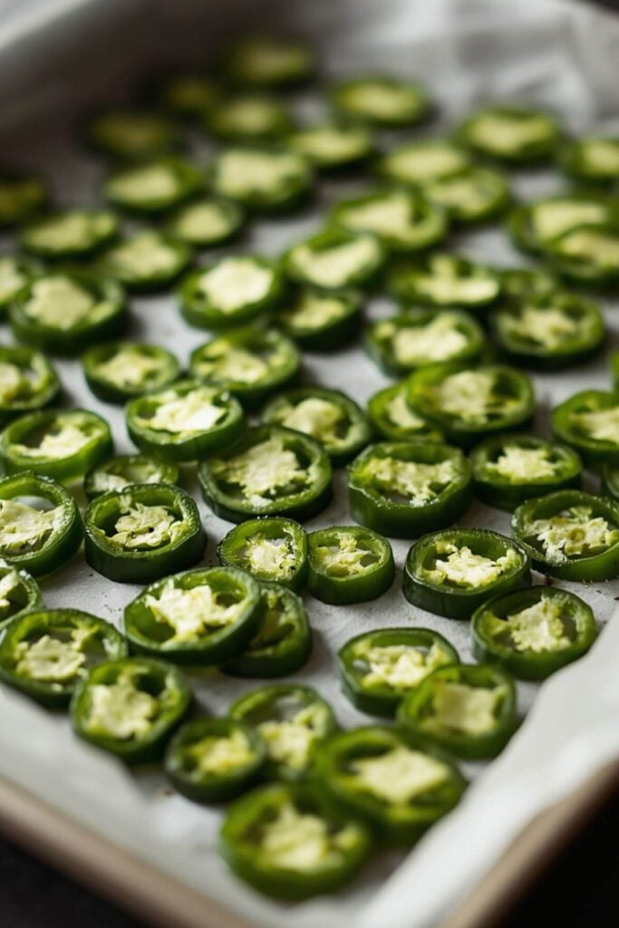 How to Preserve Jalapeños * Photo of Jalapeños on a Baking Sheet 