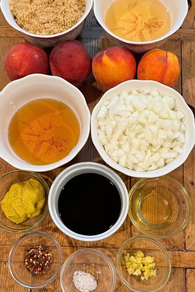 Ingredients for Peach Bourbon BBQ Sauce Recipe 
