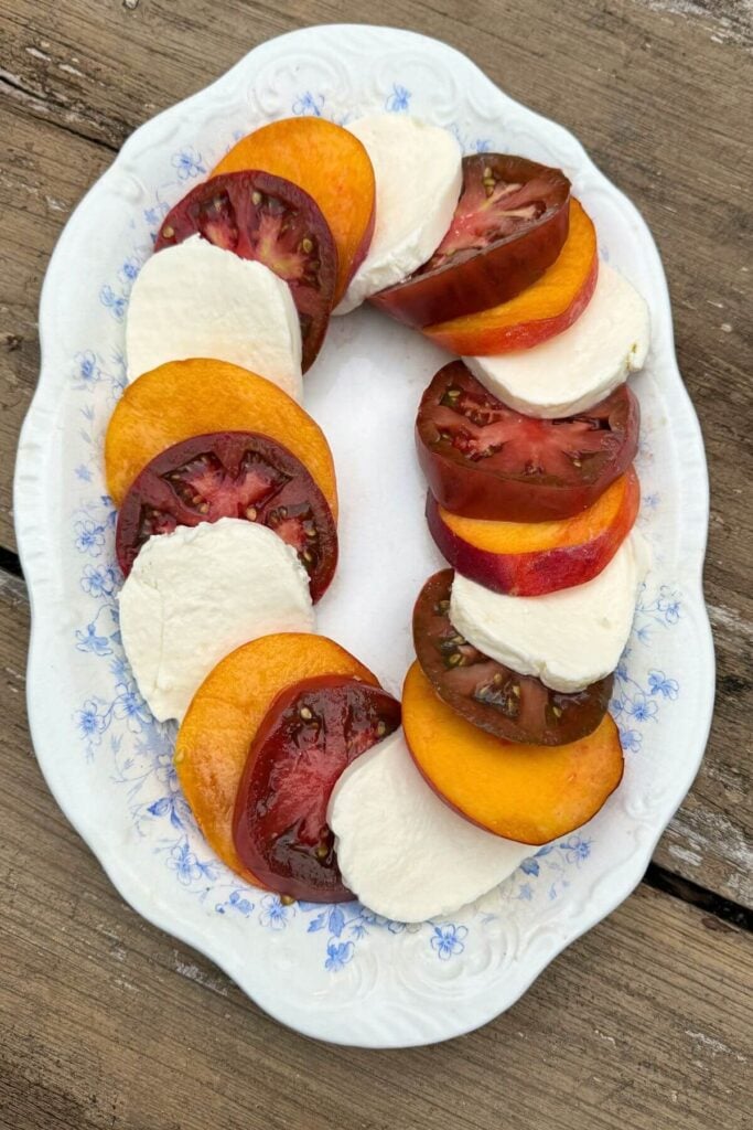 Photos of Ingredients for Peach Caprese Salad for Grilled Chicken Recipe