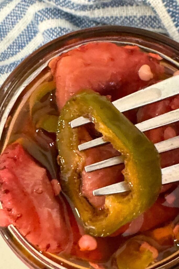 Photo of Quick Pickled Roasted Strawberry Jalapeños 