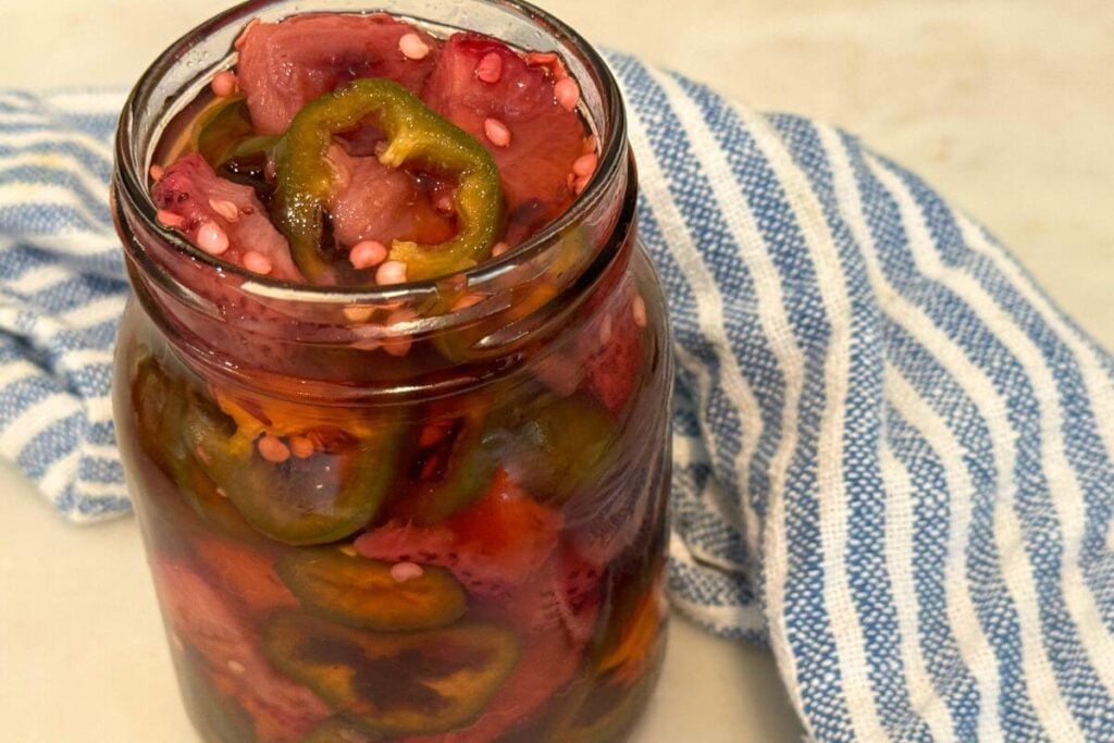photo of Quick Pickled Roasted Strawberry Jalapeños